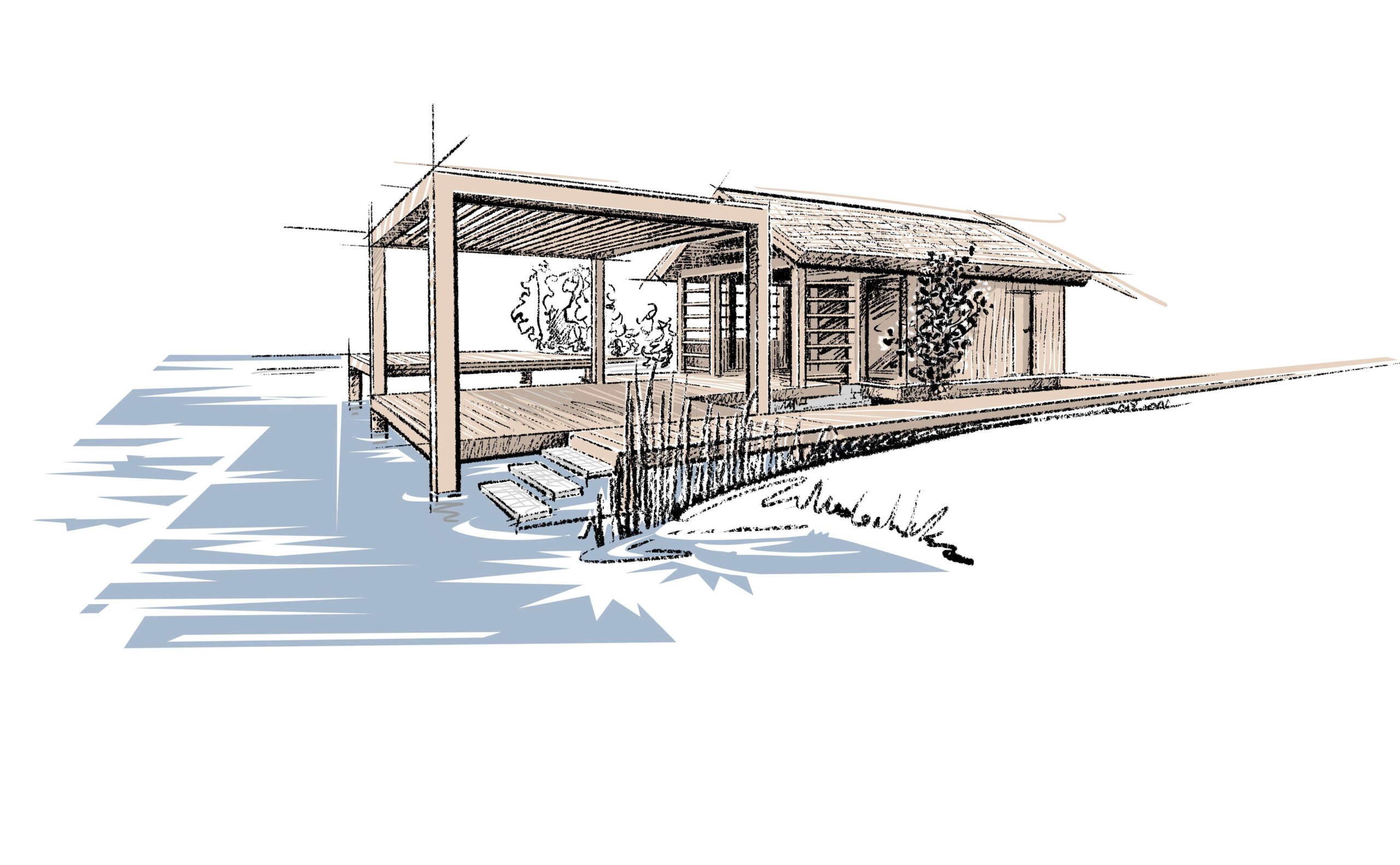 Illustration Badehaus